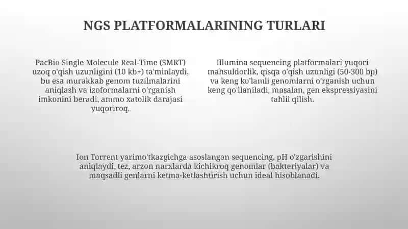 NGS (Next-generation Sequencing) sekvenirlash 4