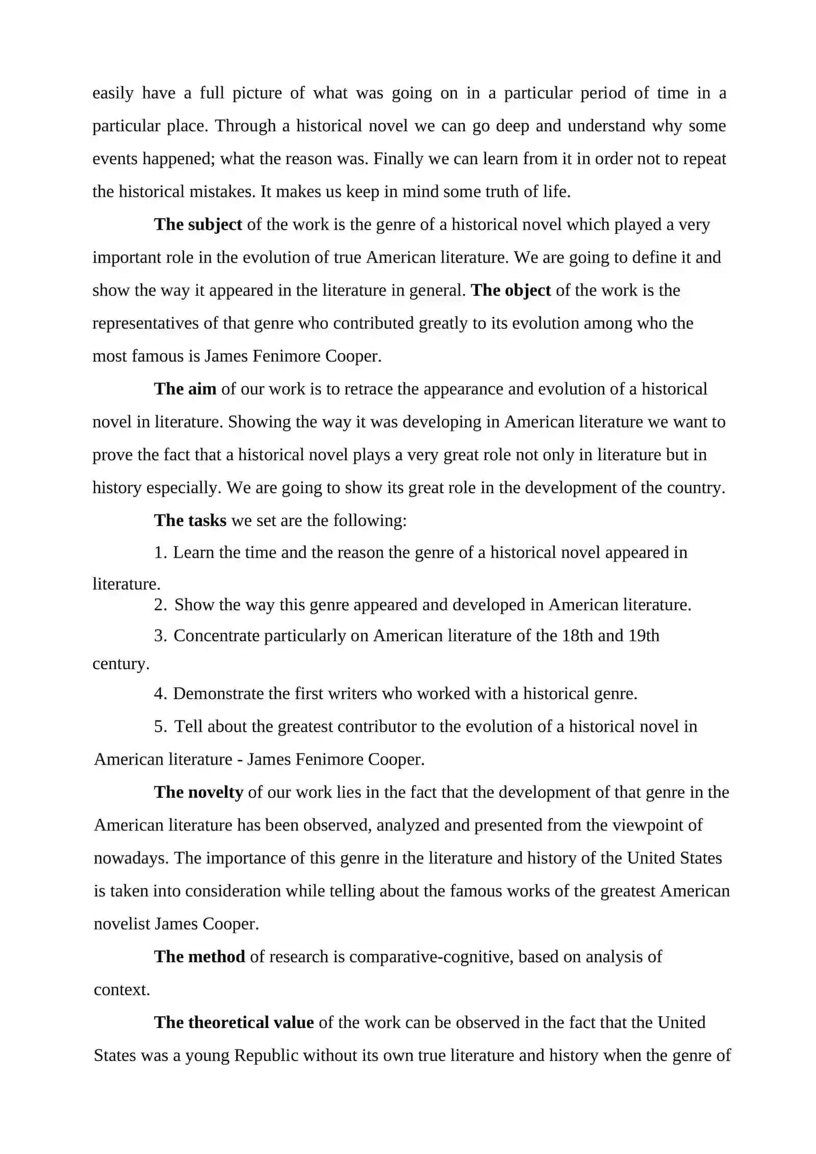 The Genre of a Historical Novel in American Literature 4