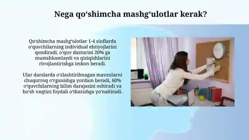 Boshlanģich sinflarda fakultativ darslarni tashkil etish 4