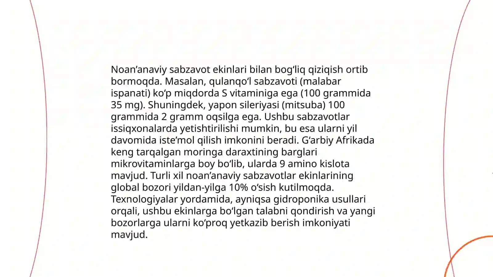 KAM TARQALGAN SABZAVOTLAR TARIXI 4