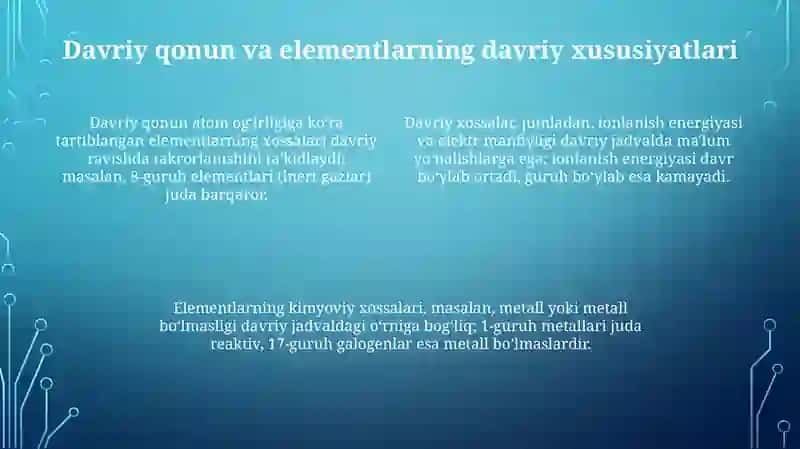 Atom tuzilishi nazariyalari va davriy qonun 4