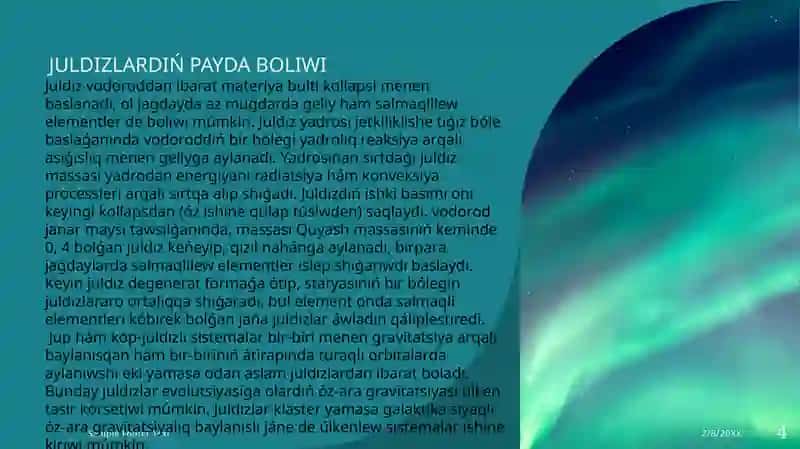 Juldız evolutsiyasi 4