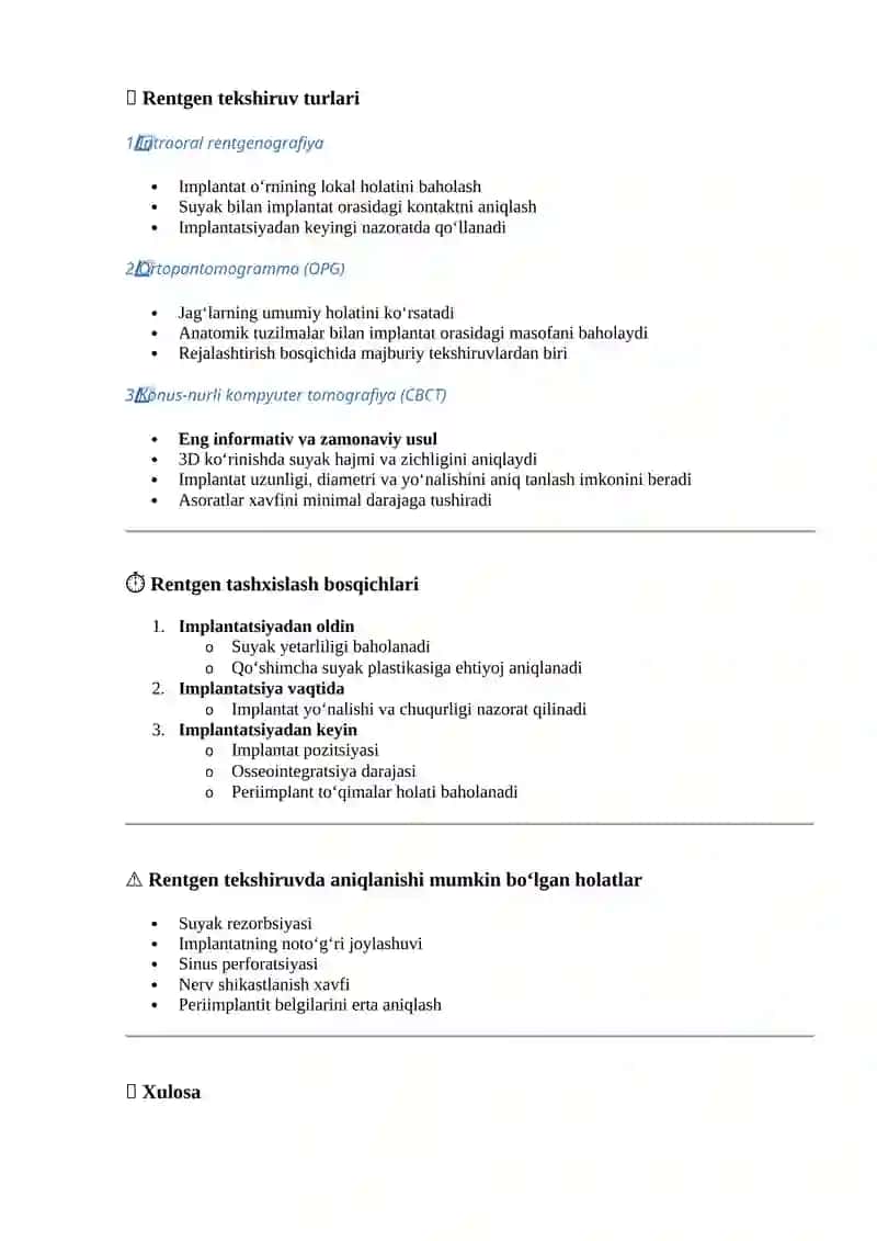 Xirurgik stomatologiya (ogʻiz boʻshligʻi) mutaxassisligi bo’yicha shakllantirilgan og’zaki savollarga javoblar ro’yxati 4