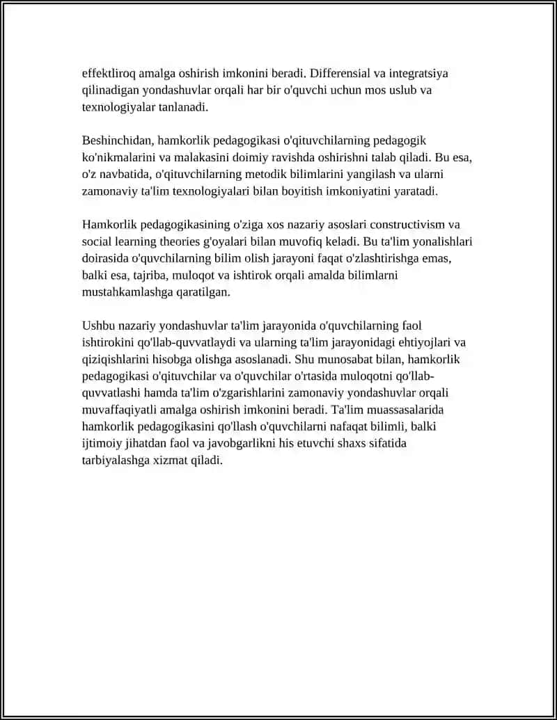 HAMKORLIK PEDAGOGIKASINING TA’LIMDAGI TUTGAN OʻRNI 4