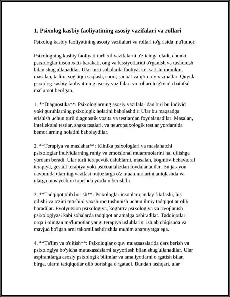 PSIXOLOG KASBIY FAOLIYATI VA PSIXOLOGIYA METODLARI 4