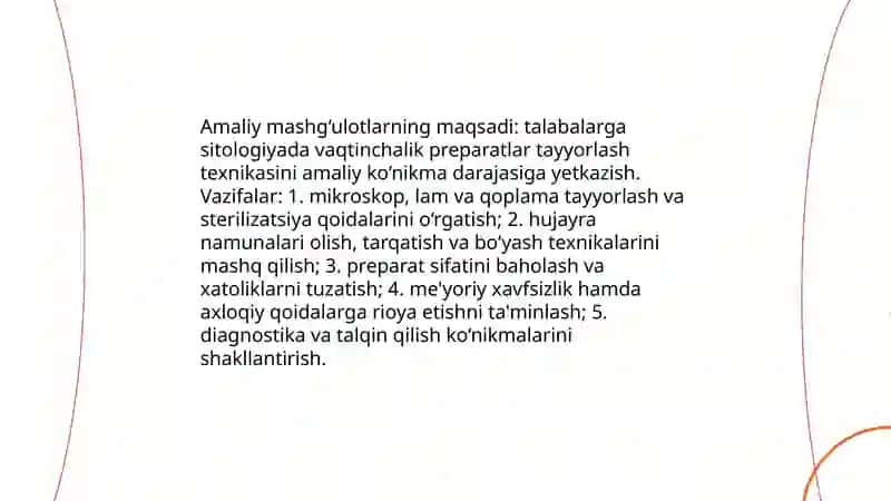 Vaqtinchalik preparatlar tayyorlashni oʻrganish 4