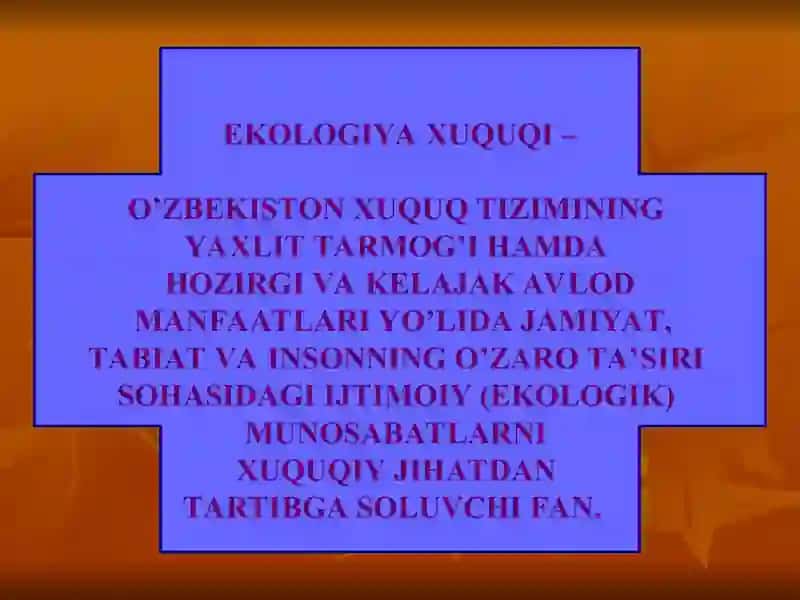 Ekologiya huquqi asoslari 4