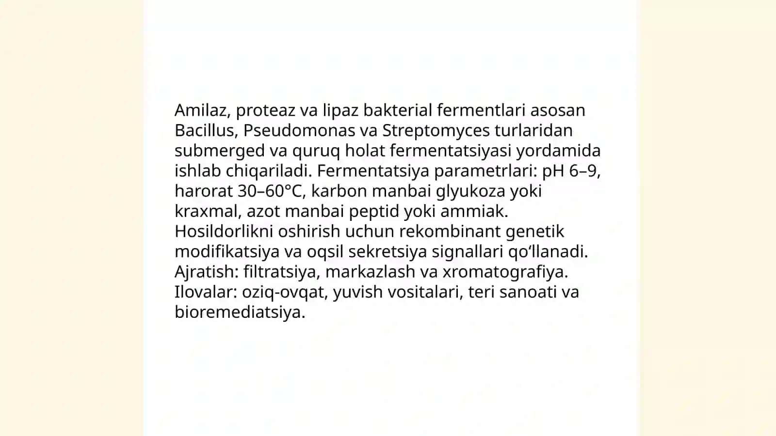 Bakteriyalardan sanoatda va qishloq xoʻjaligida foydalanilishi 4