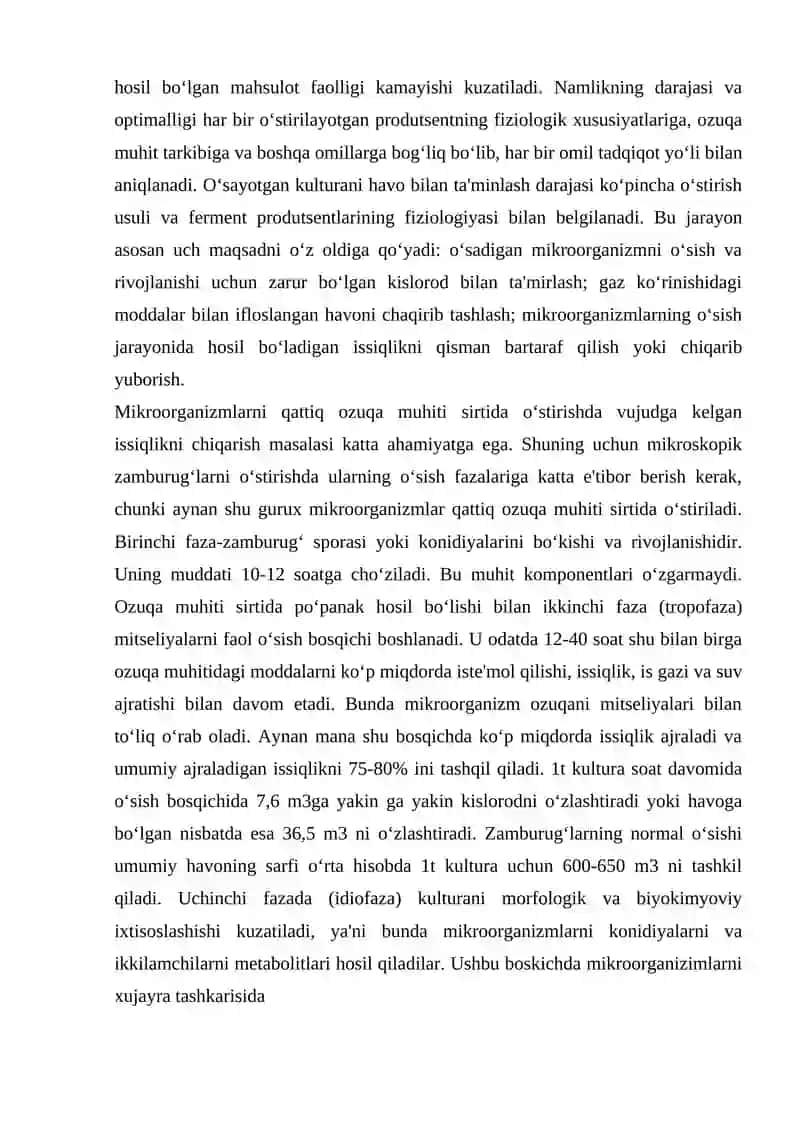 Mikroorganizmlarni suyuq ozuqa muhitida o’stirish jihozlari KURS ISHI 4