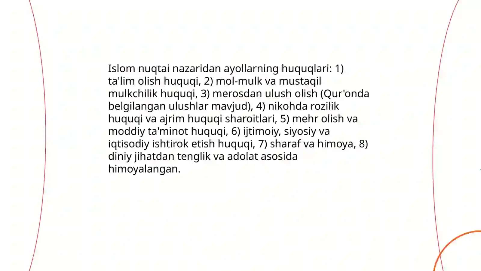Islomda inson huquqlari himoyasi, ijtimoiy tenglik, adalota va tolerantlik 4