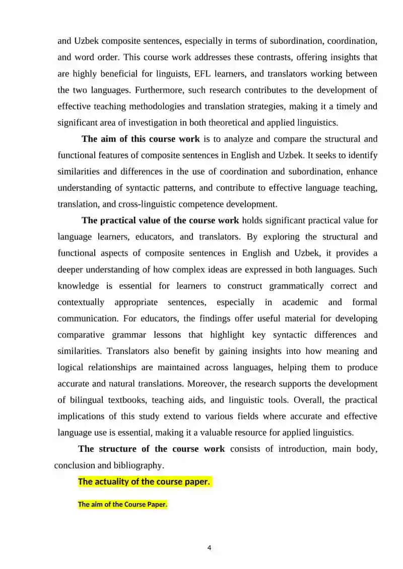 The analysis of composite sentence structure in the English and Uzbek languages 4