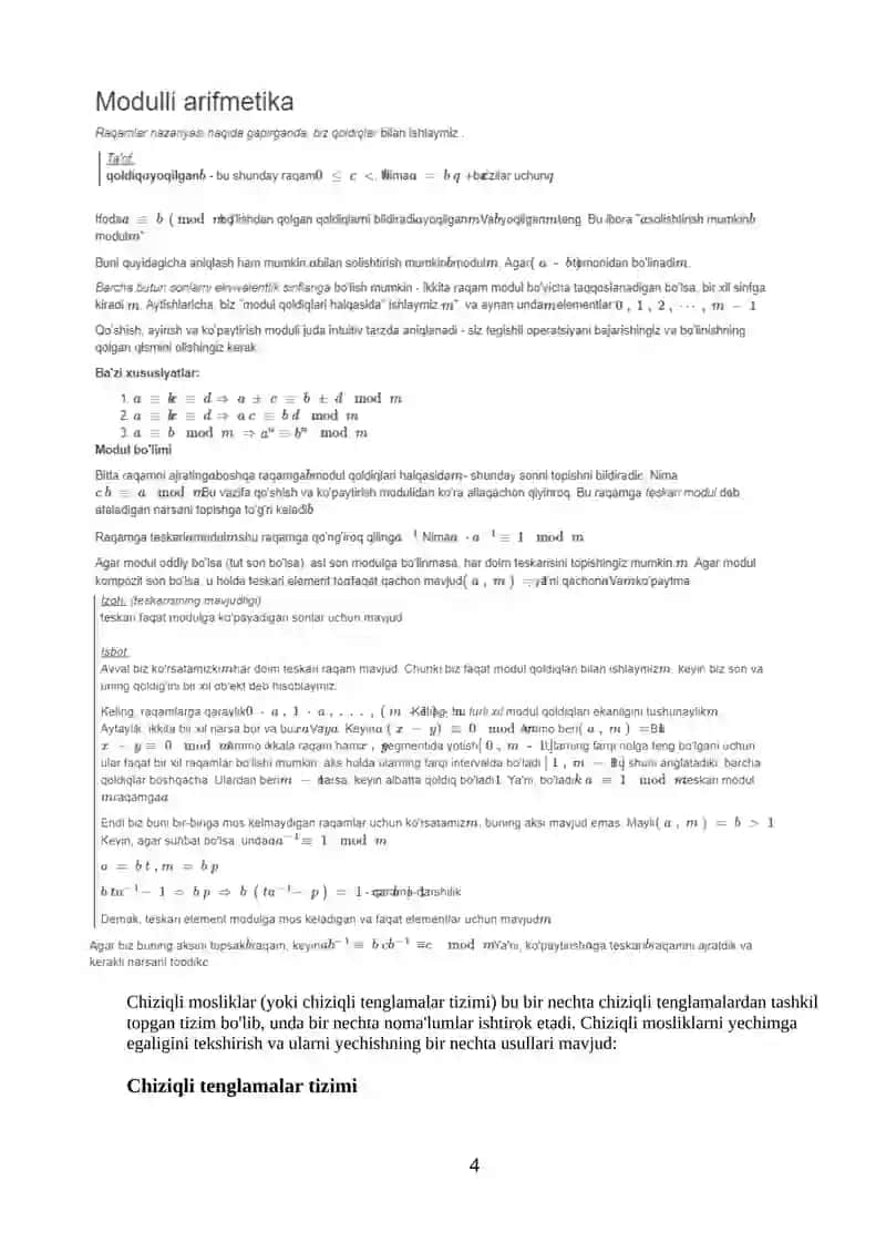 Kriptografiya 1 fani bo‘yicha yakuniy nazorat savollari 4
