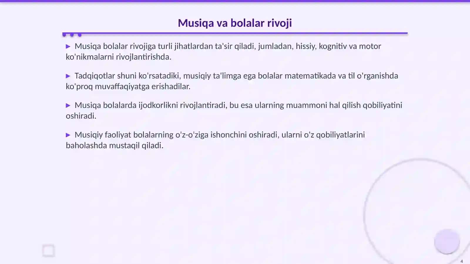 Oilada bolalarning musiqiy qobiliyatini rivojlantirish 4