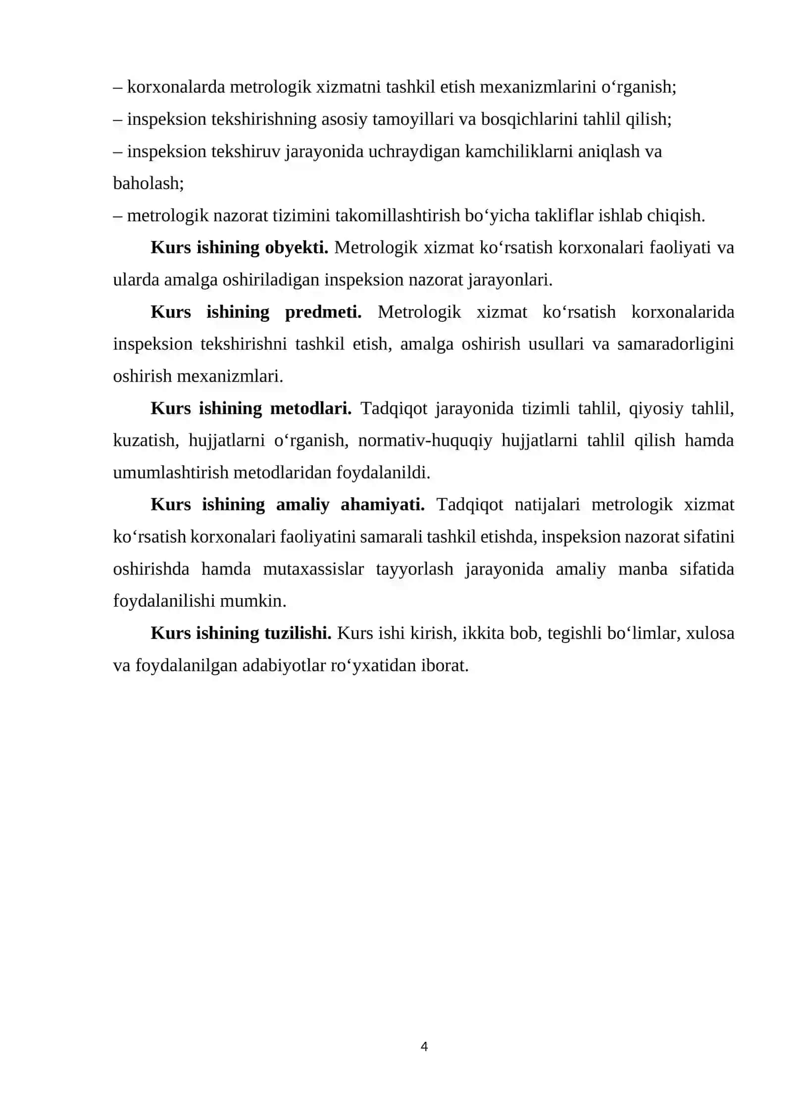 Metrologik xizmat ko‘rsatish korxonalar faoliyatini inspeksion tekshirish 4