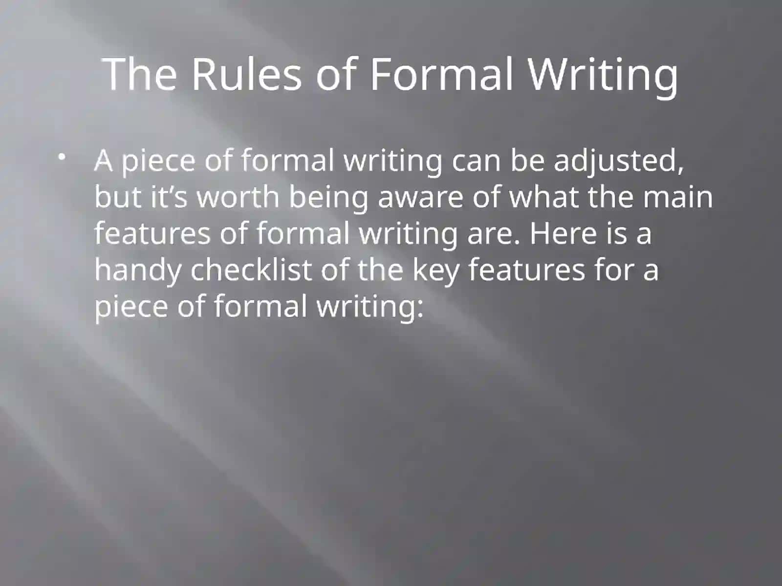 Formal Writing 4