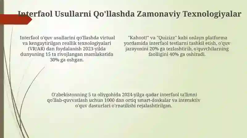 Ta'limda interfaol metodlarni qo'llash texnalogiyalari 4