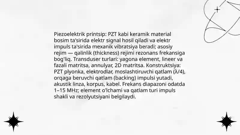 Ultra tovush qurilmalari bilan ishlash prinsiplari 4