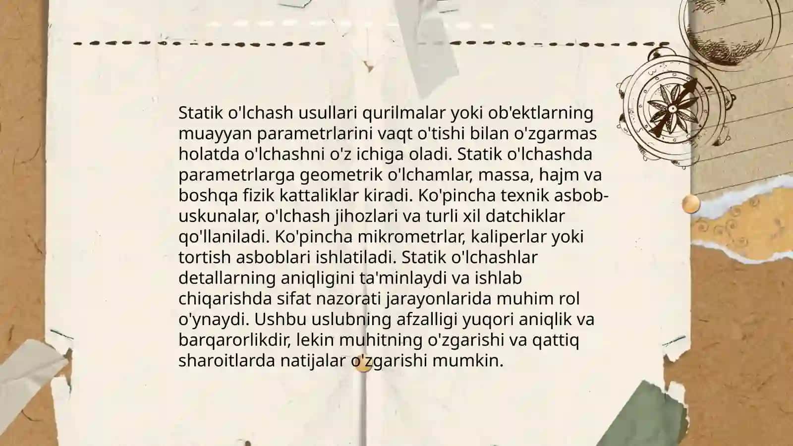 Dinamik o'lchash usullari 4