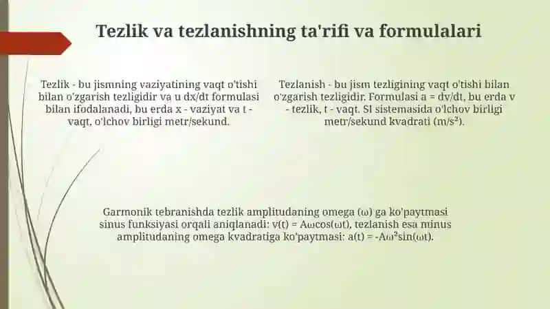 Harmonik tebranishning differensial tenglamasi 4