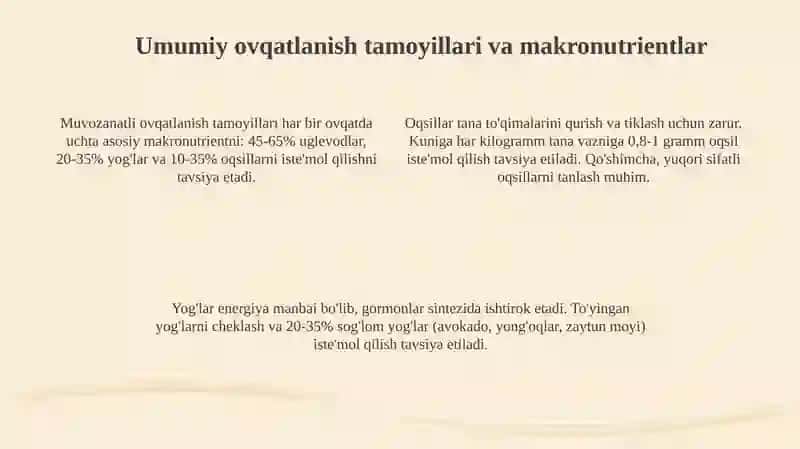 Sog'lom vazn uchun to'g'ri ovqatlanish asoslari 4