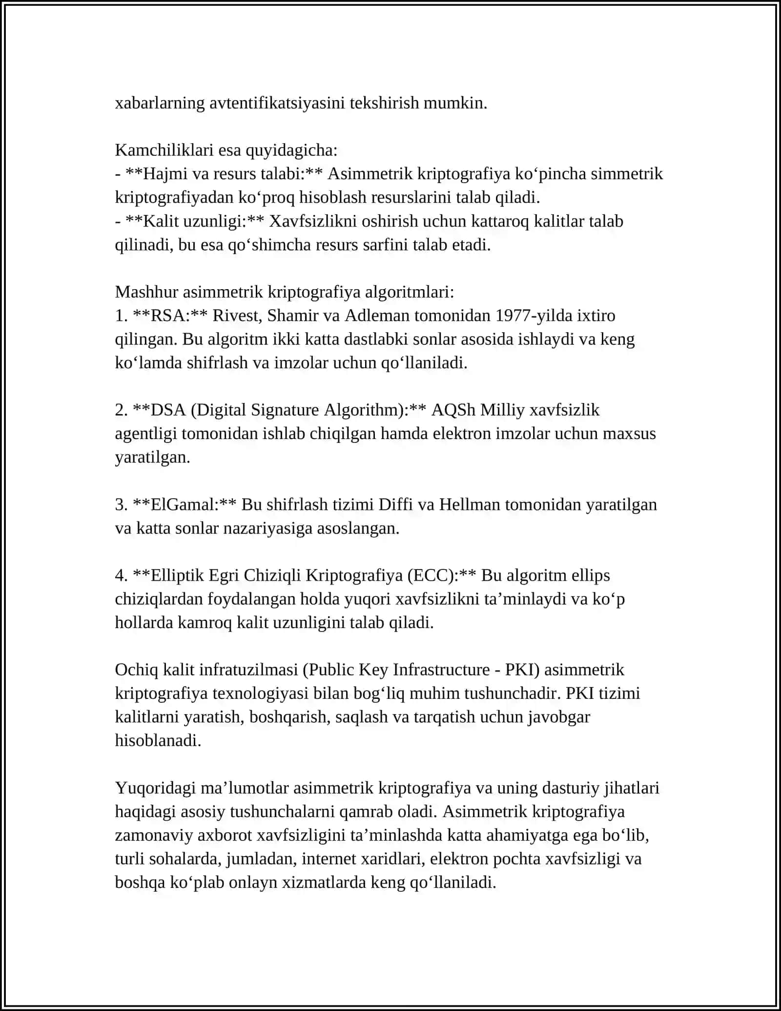 MAʼLUMOTLARNI KRIPTOGRAFIK HIMOYALASH USULLARI 4