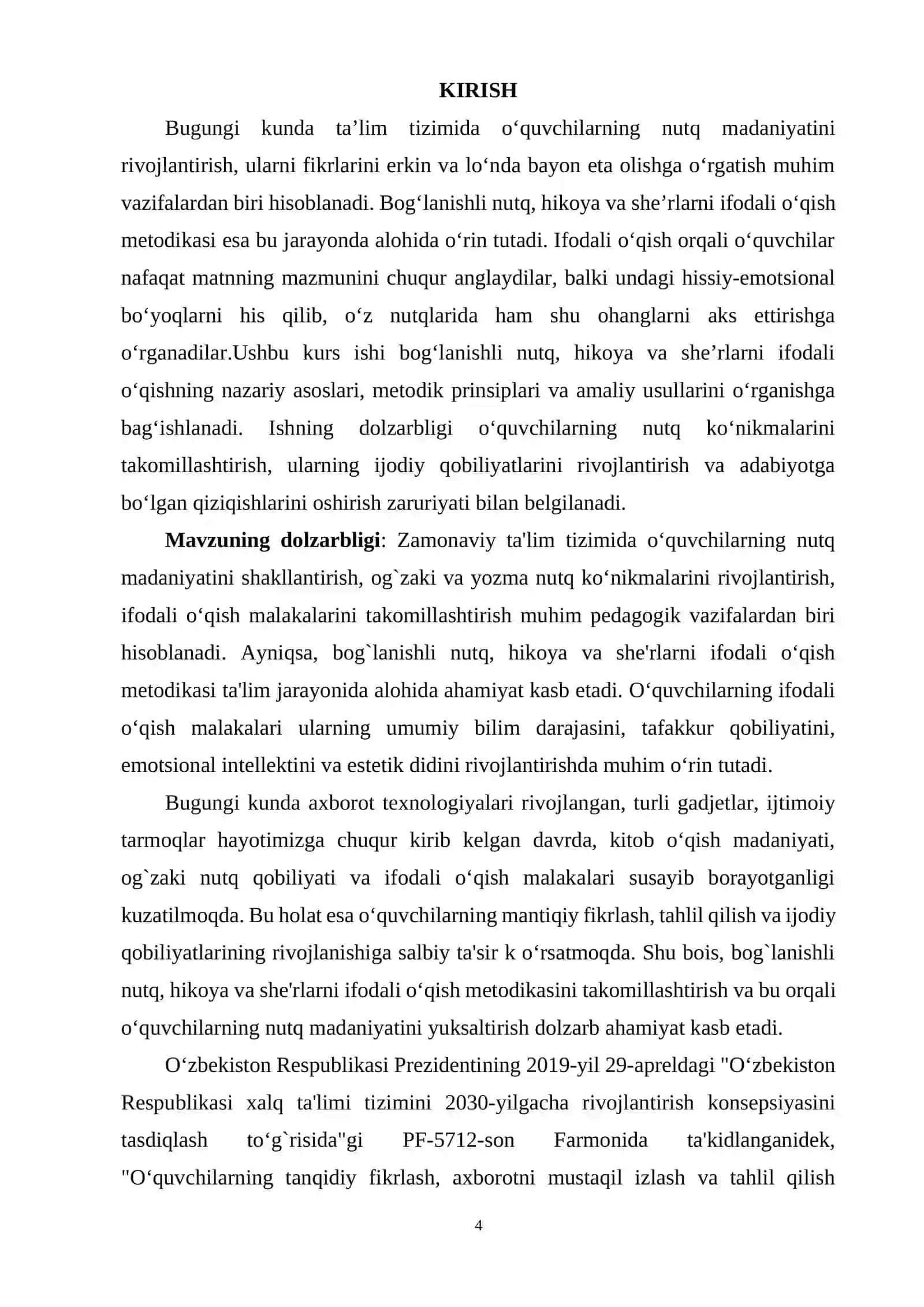 Bog‘lanishli nutq, hikoya va she’rlarni ifodali o‘qish metodikasi 4