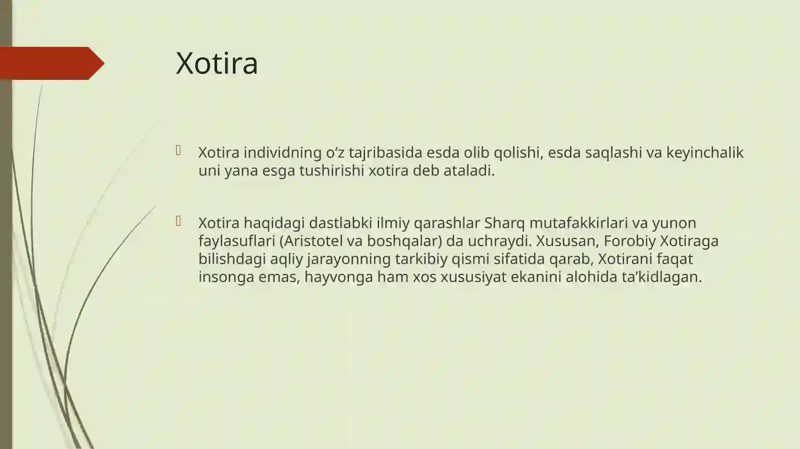 Xotira,xotiraning nerv fiziologika soslari 4