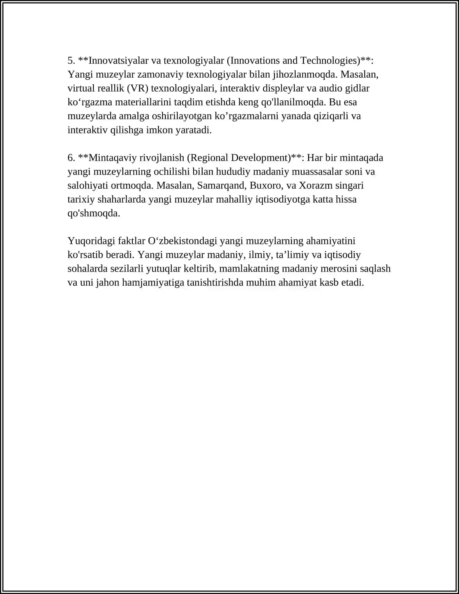 O'ZBEKISTONNING ENG YANGI MUZEYLARI MUZEY ISHINI TASHKIL ETISH MASALALARI 4