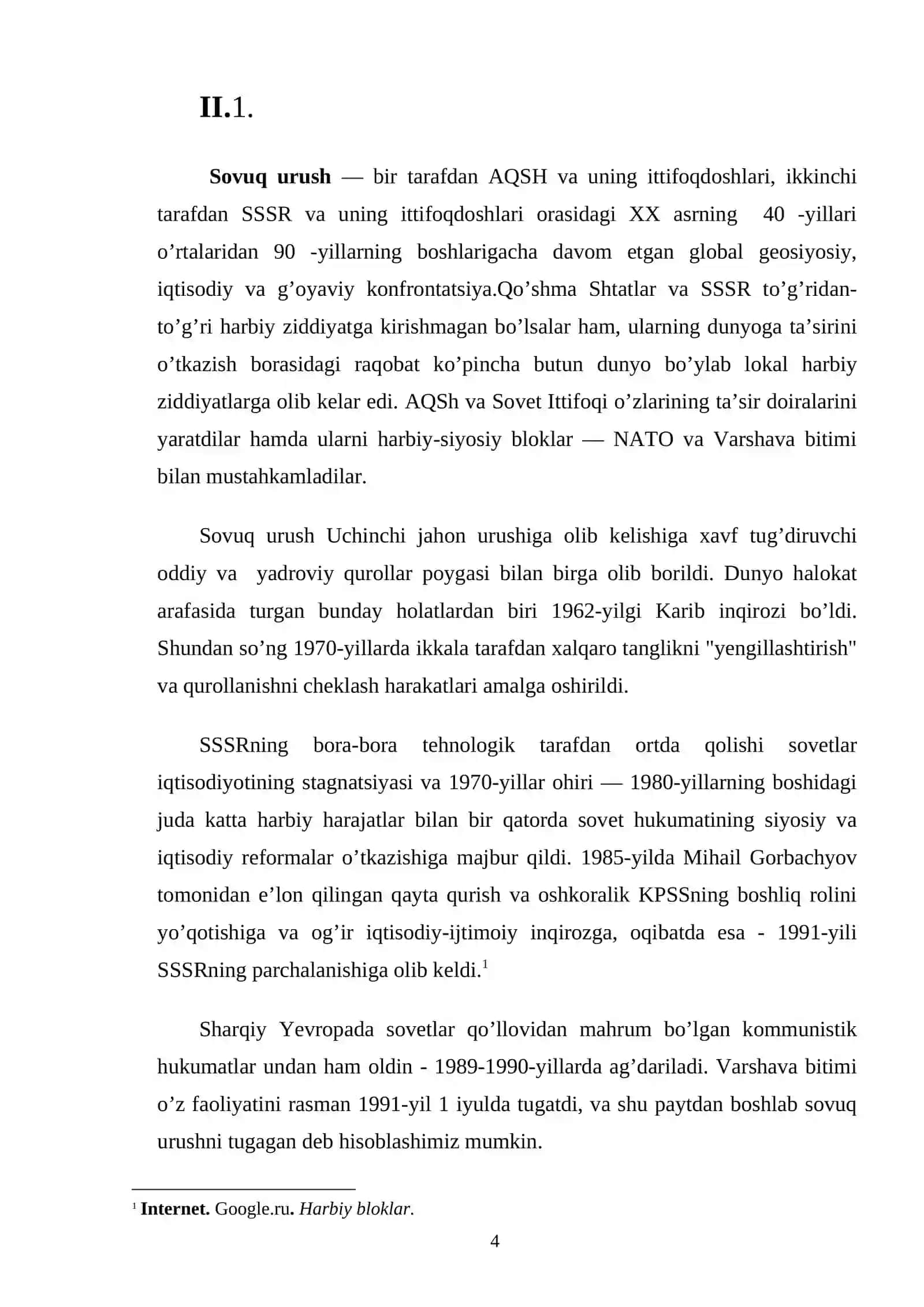 XX ASRNING II YARMIDA O’ZARO QARAMA QARSHILIKNING KUCHAYISHI VA HARBIY SIYOSIY BLOKLARNING TASHKIL TOPISHI 4