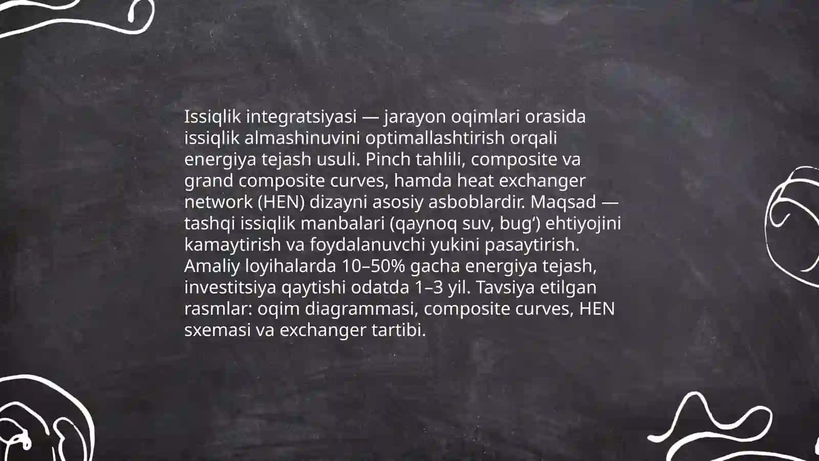 Kimyo sanoatida xom-ashyo va energiyadan unumli foydalanish mavzusida kengaytirilgan malumot ber rasmlari bn 4