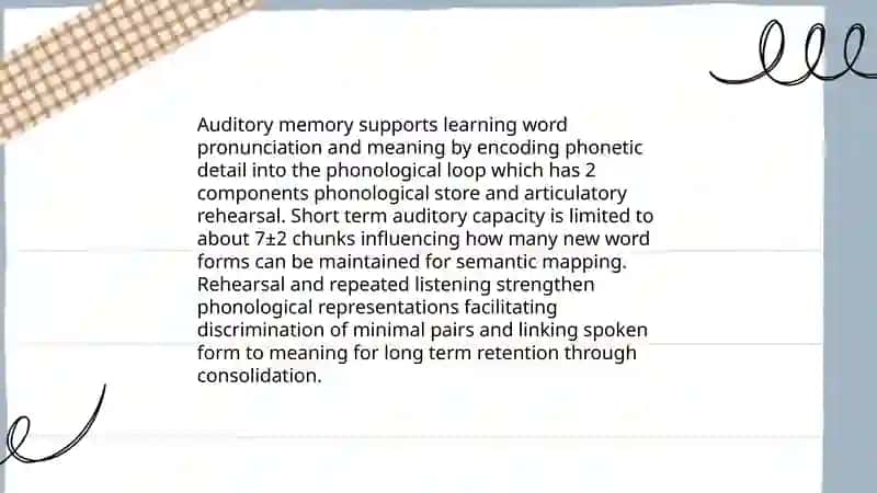 Analyzing types of memory in vocabulary learning 4