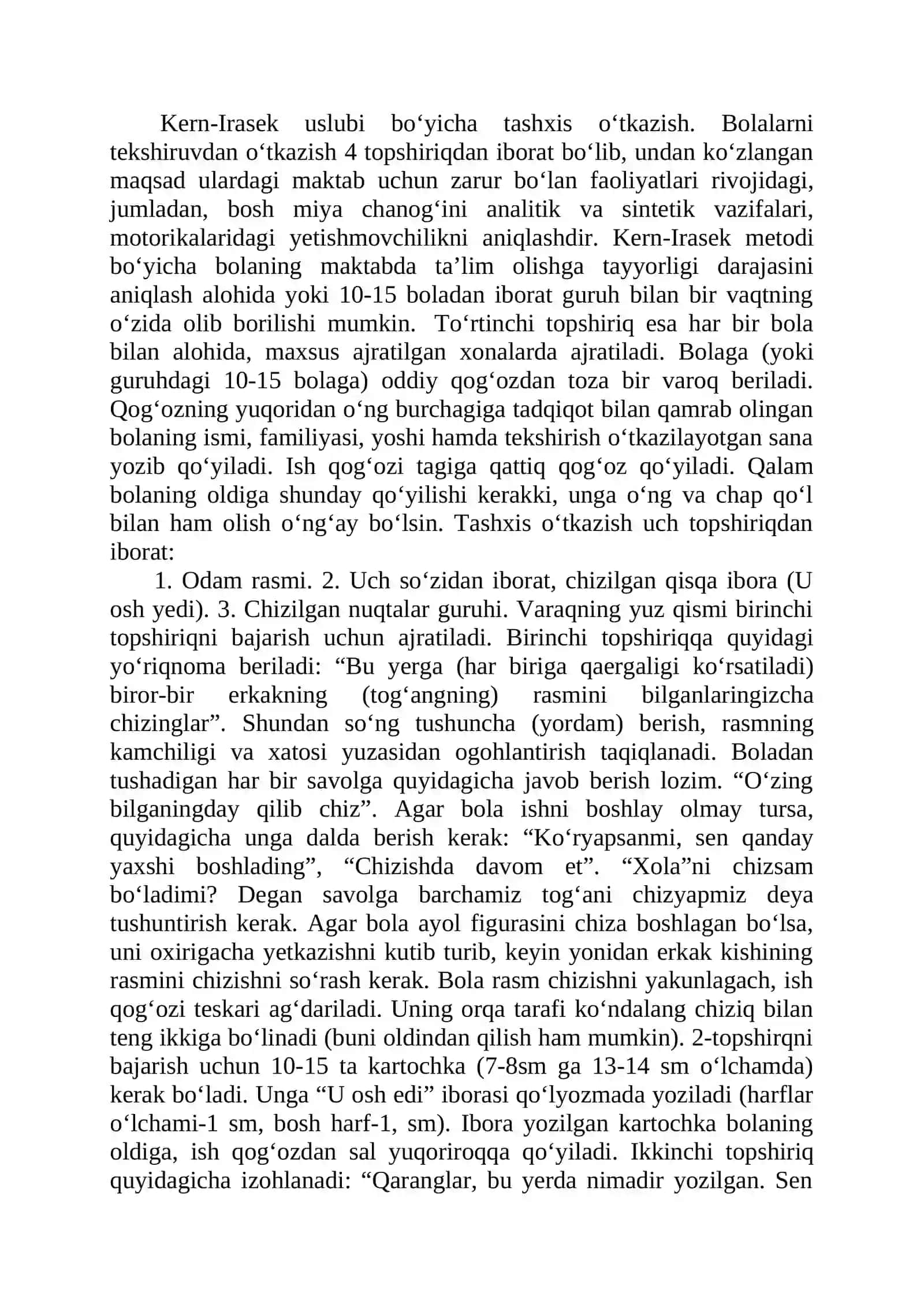 BOLALARNING MAKTABDA TA’LIM OLISHGA TAYYORLIGINI TASHXISLASH USULLARI 4