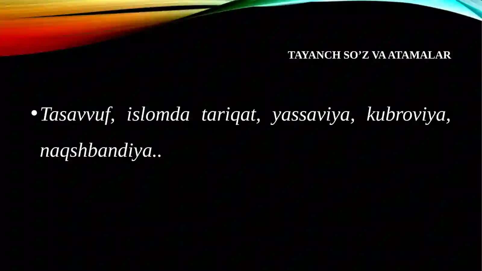 TASAVVUF TA’LIMOTINING SHARQQ MADANIYATIGA TA’SIRI 4