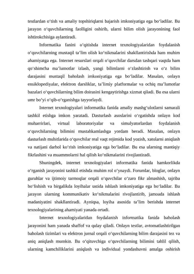 Informatika o‘qitishda internet va masofaviy ta’lim texnologiyalari 4