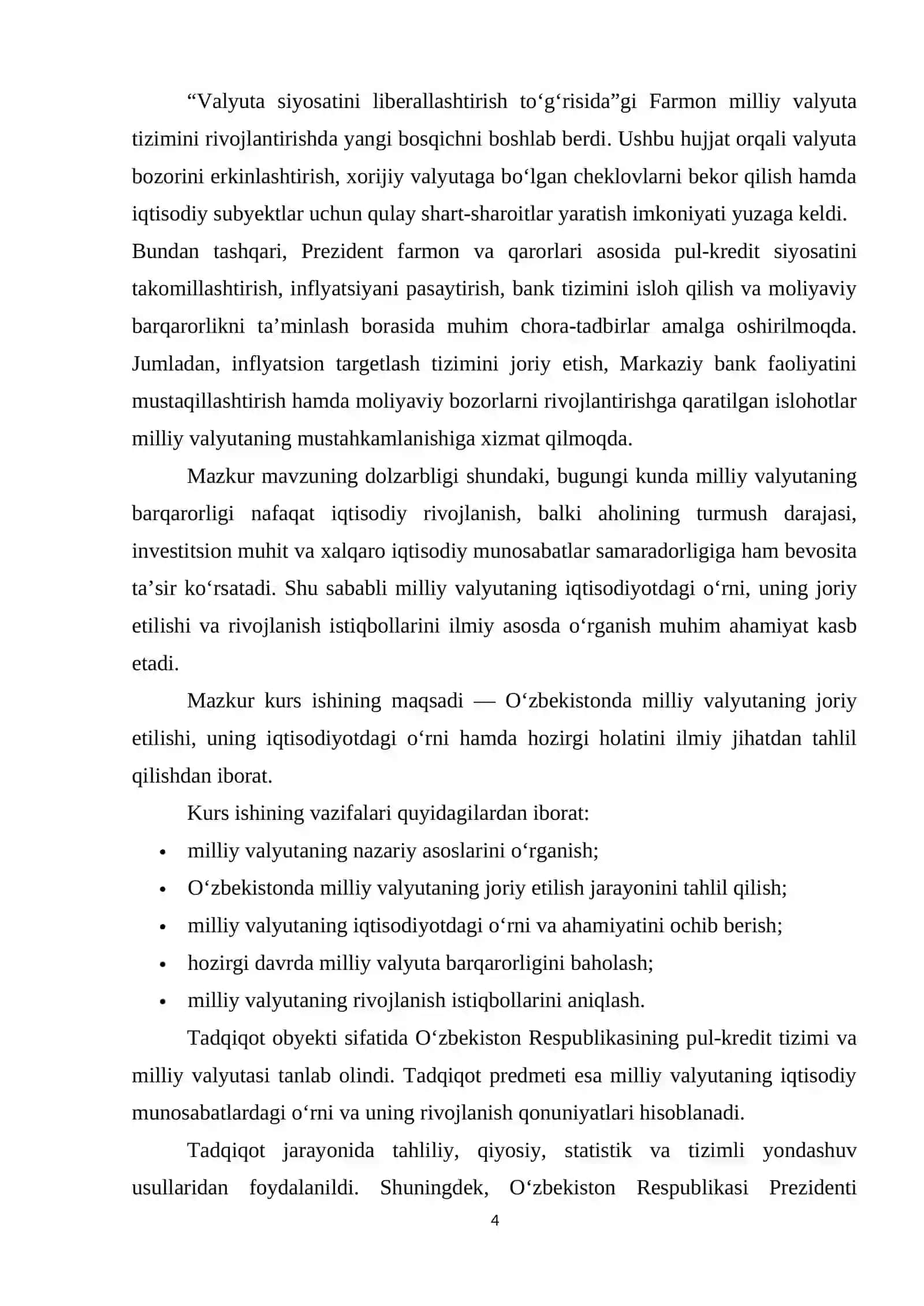 O'ZBEKISTONDA MILLIY VALYUTANING MUOMALAGA KIRITILISHI 4