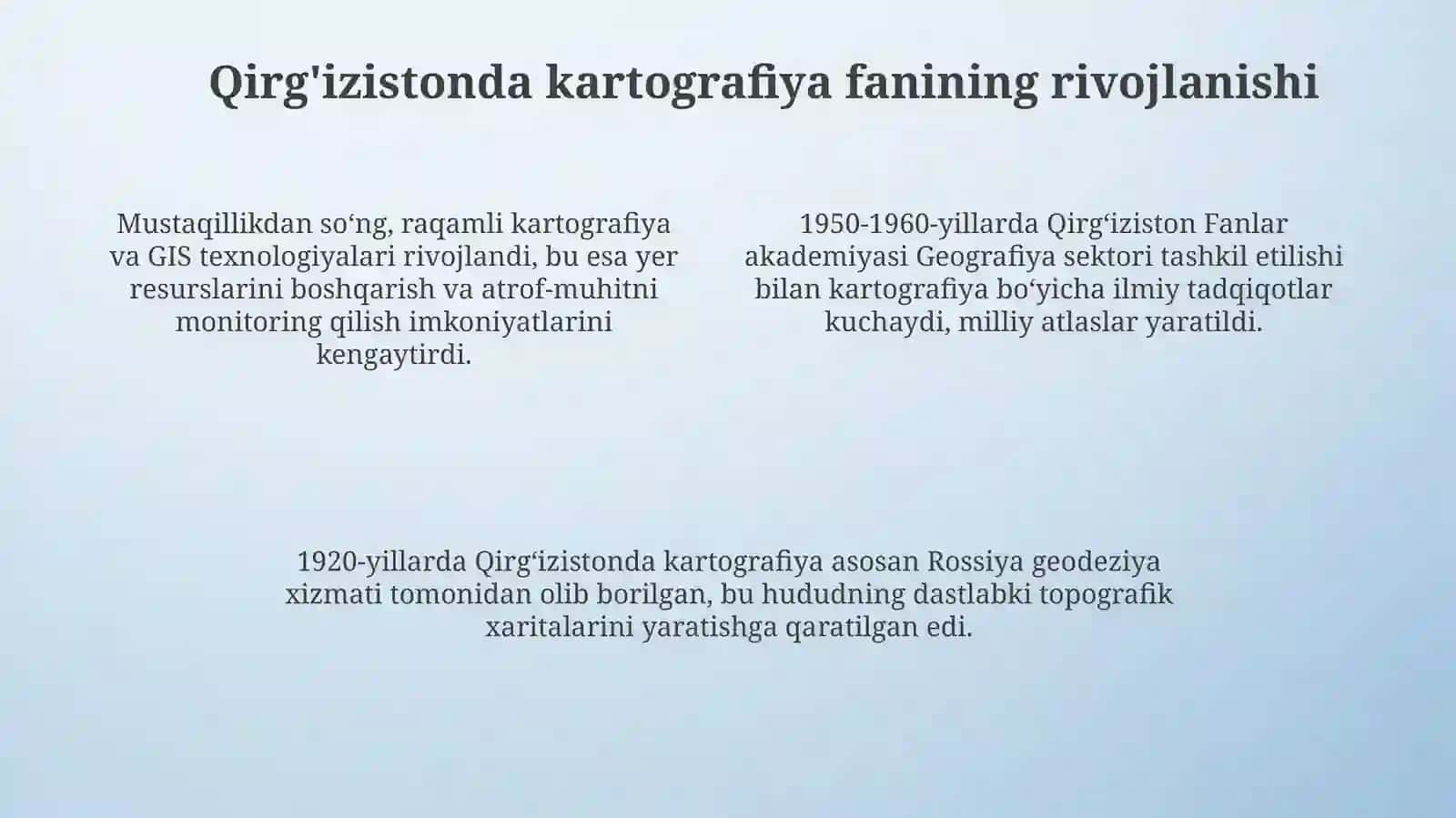 Oʻrta Osiyo olimlarining kartografik tadqiqotlari 4