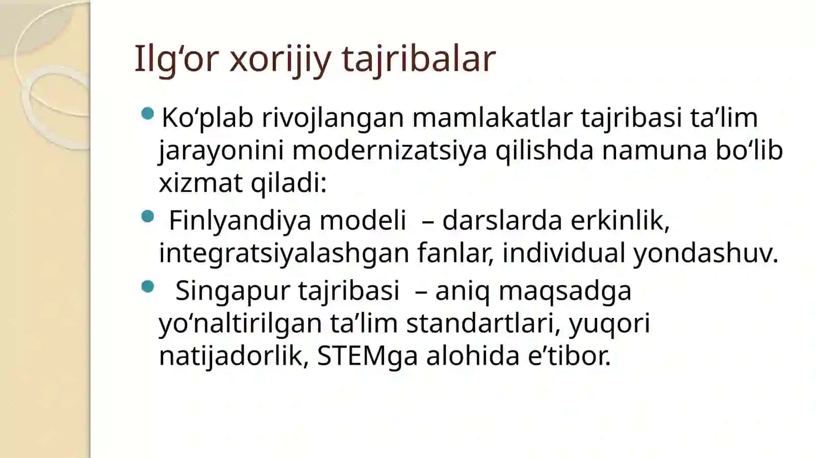 Fannio‘qitishda zamonaviy yondashuvlarvailg‘or xorijiy tajribalar 4