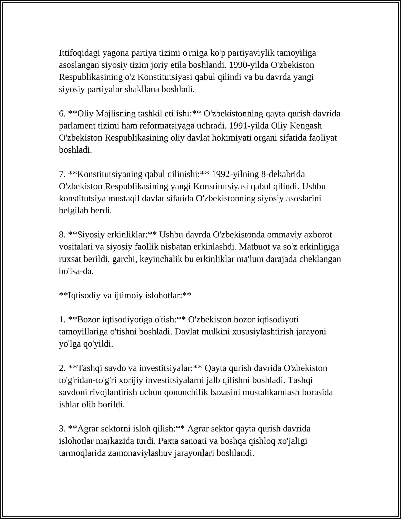 QAYTA QURISH YILLARIDA O‘ZBEKISTONDAGI IJTIMOIY VA SIYOSIY VAZIFALAT 4