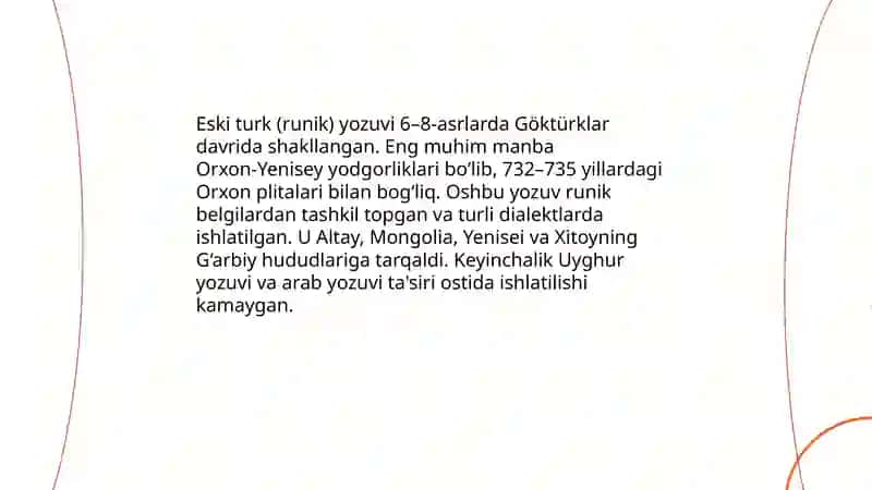 O'rta Osiyo xalqlarining yozuv tarixi 4