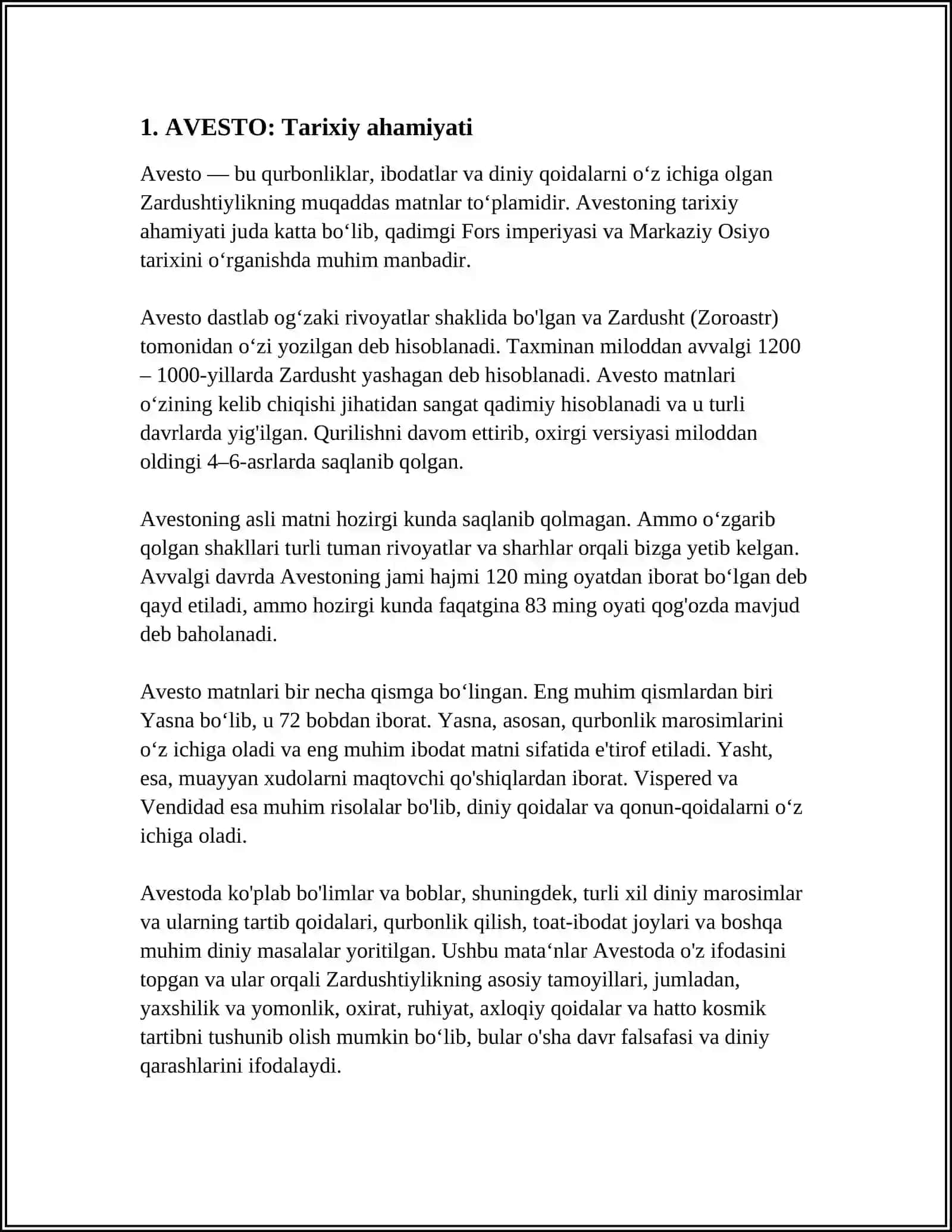 AVESTO TARIXIY MANBA 4