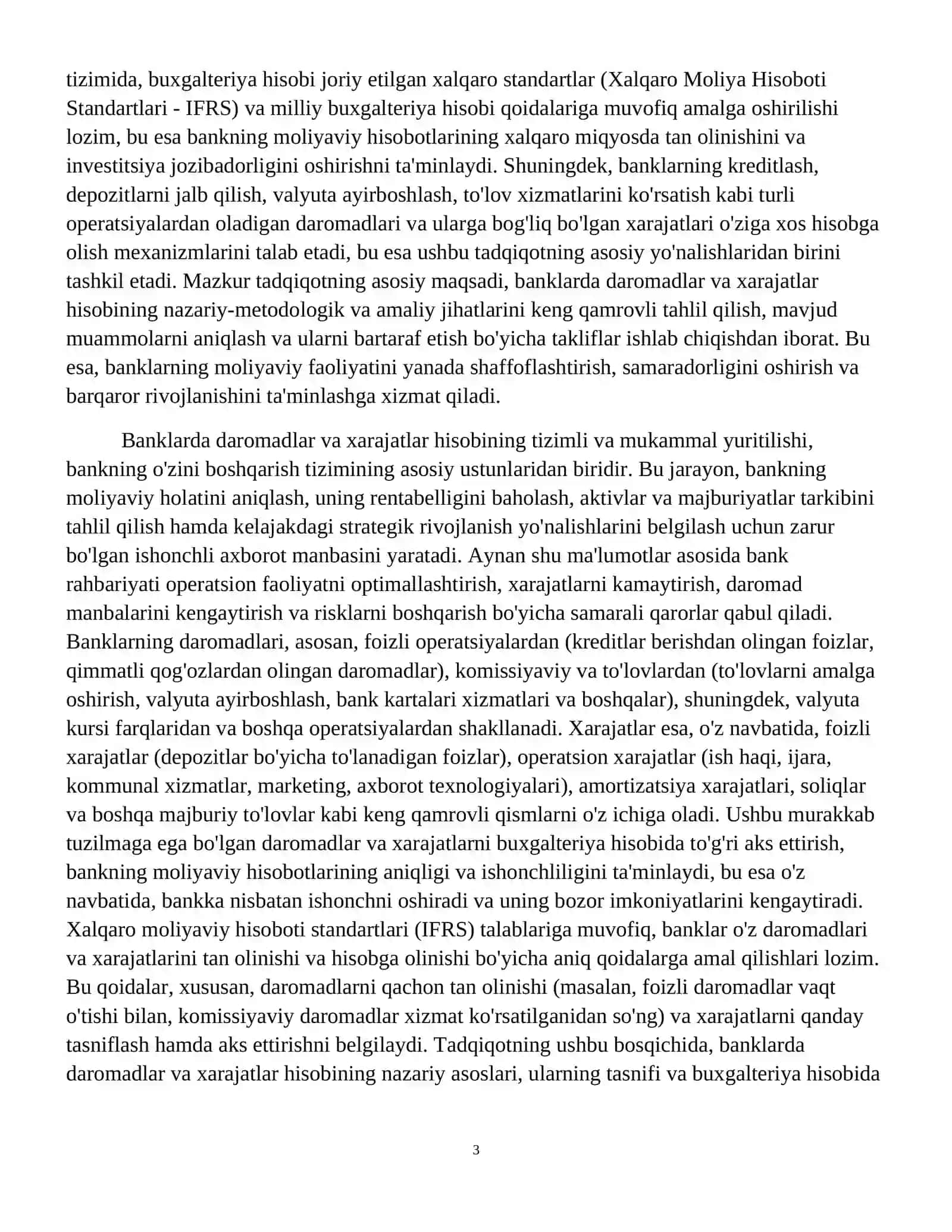 Banklarda daromadlar va xarajatlar hisobi 4