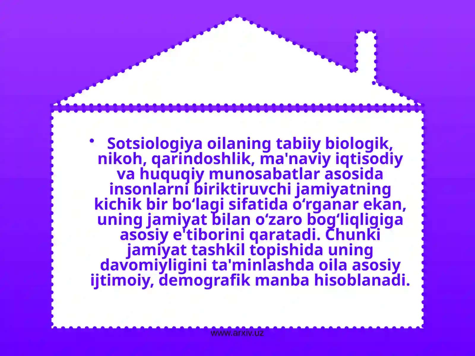 Oila va uning funksiyalari.Oilaning bola shaxs bo’lib rivojlanishidagi o'rni 4