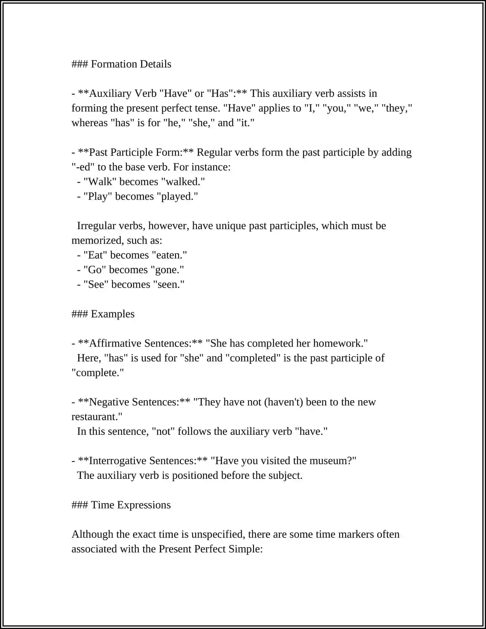 PRESENT PERFECT SIMPLE 4