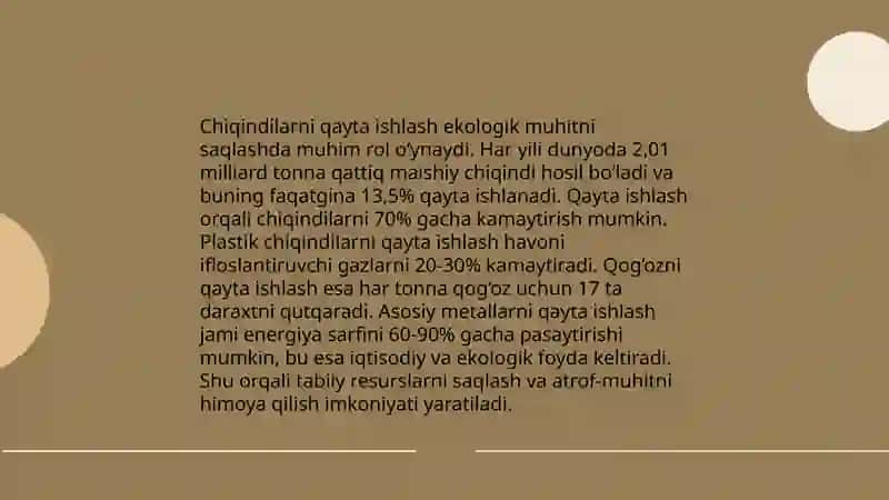 Ekologik chiqindilarni qayta ishlash 4