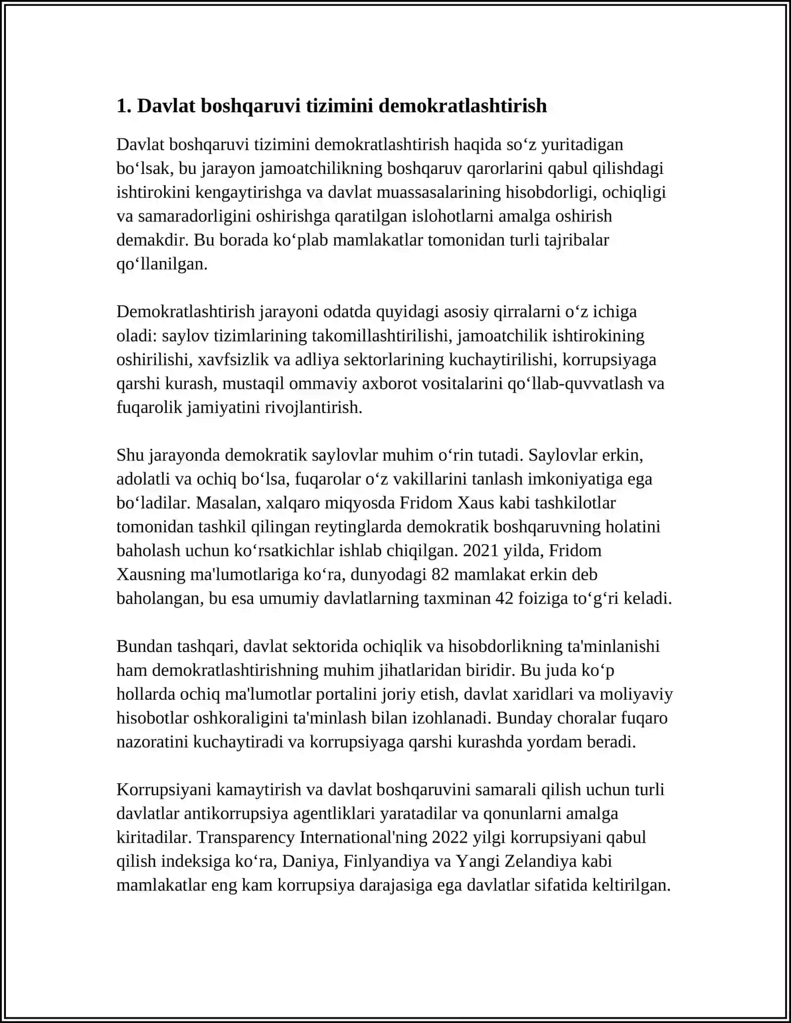 MUSTAQILLIK YILLARIDA DAVLAT BOSHQARUVI TIZIMIDA AMALGA OSHIRILGAN ISLOHOTLAR 4