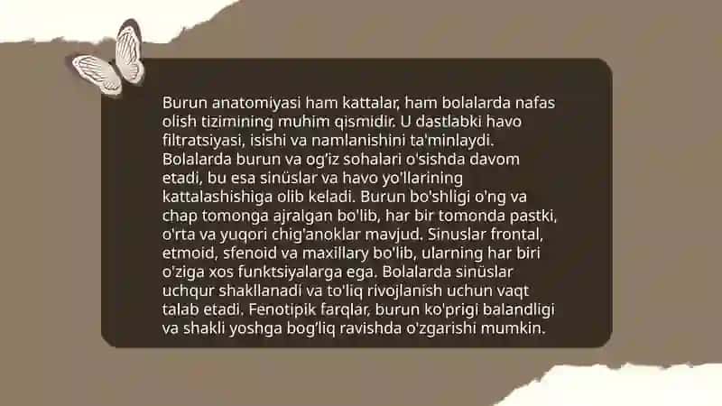 Kattalar va bollalarda burun va ogʻiz soxalarini klinik anatomiyasi 4