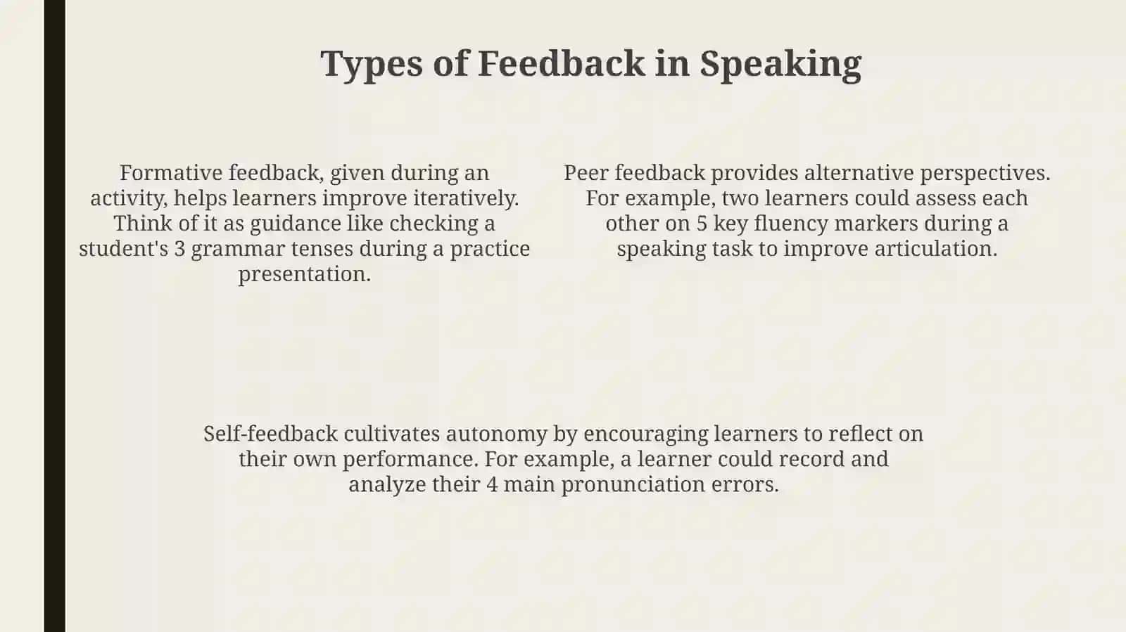 The Role of Feedback in Developing Speaking Skills 4