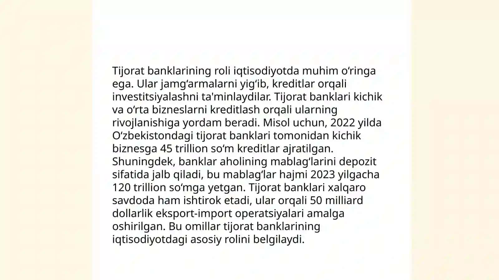 Markaziy va tijorat banklar hamda ularning vazifalari 4
