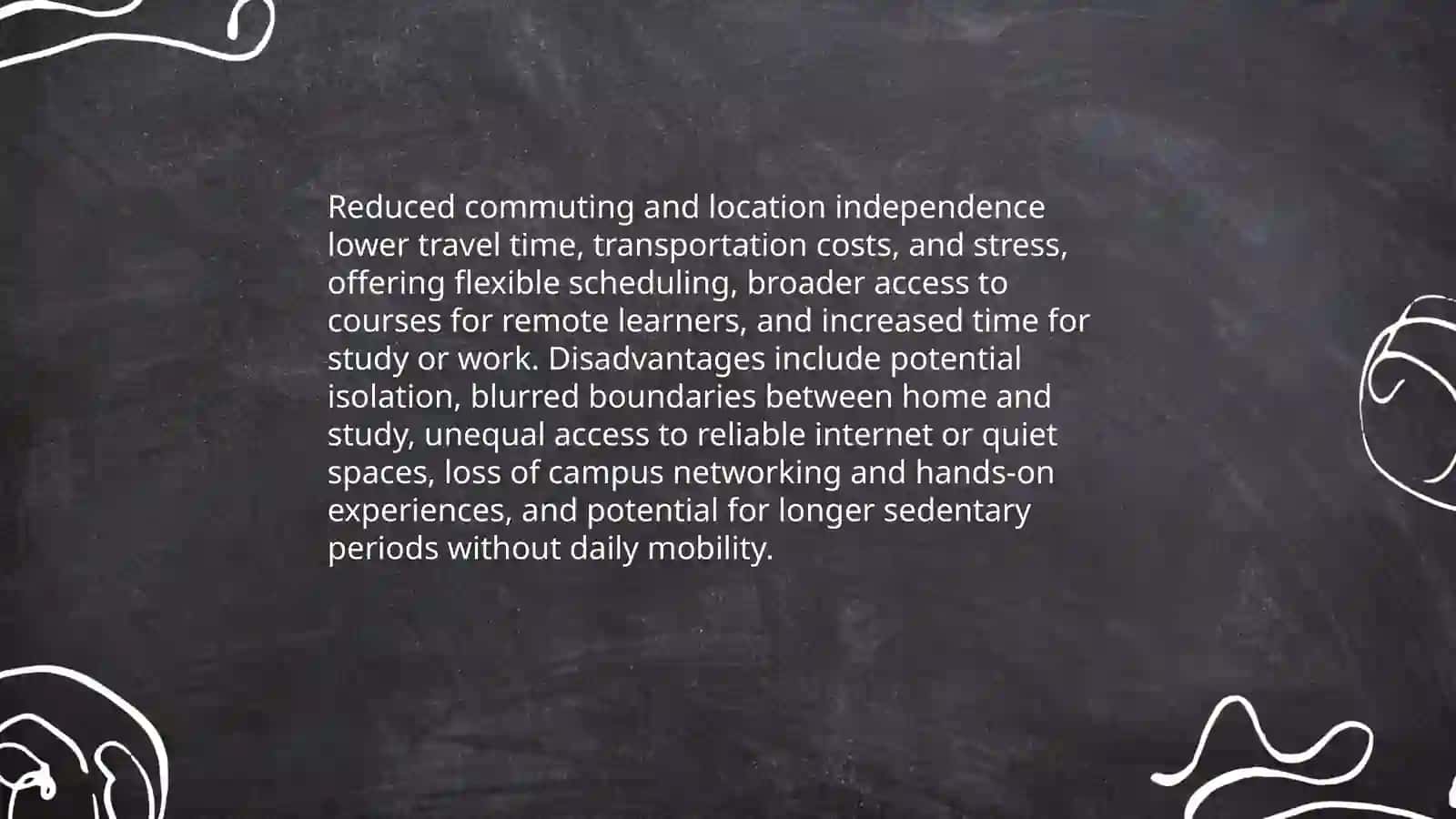 Distance learning advantages and disadvantages sides 4