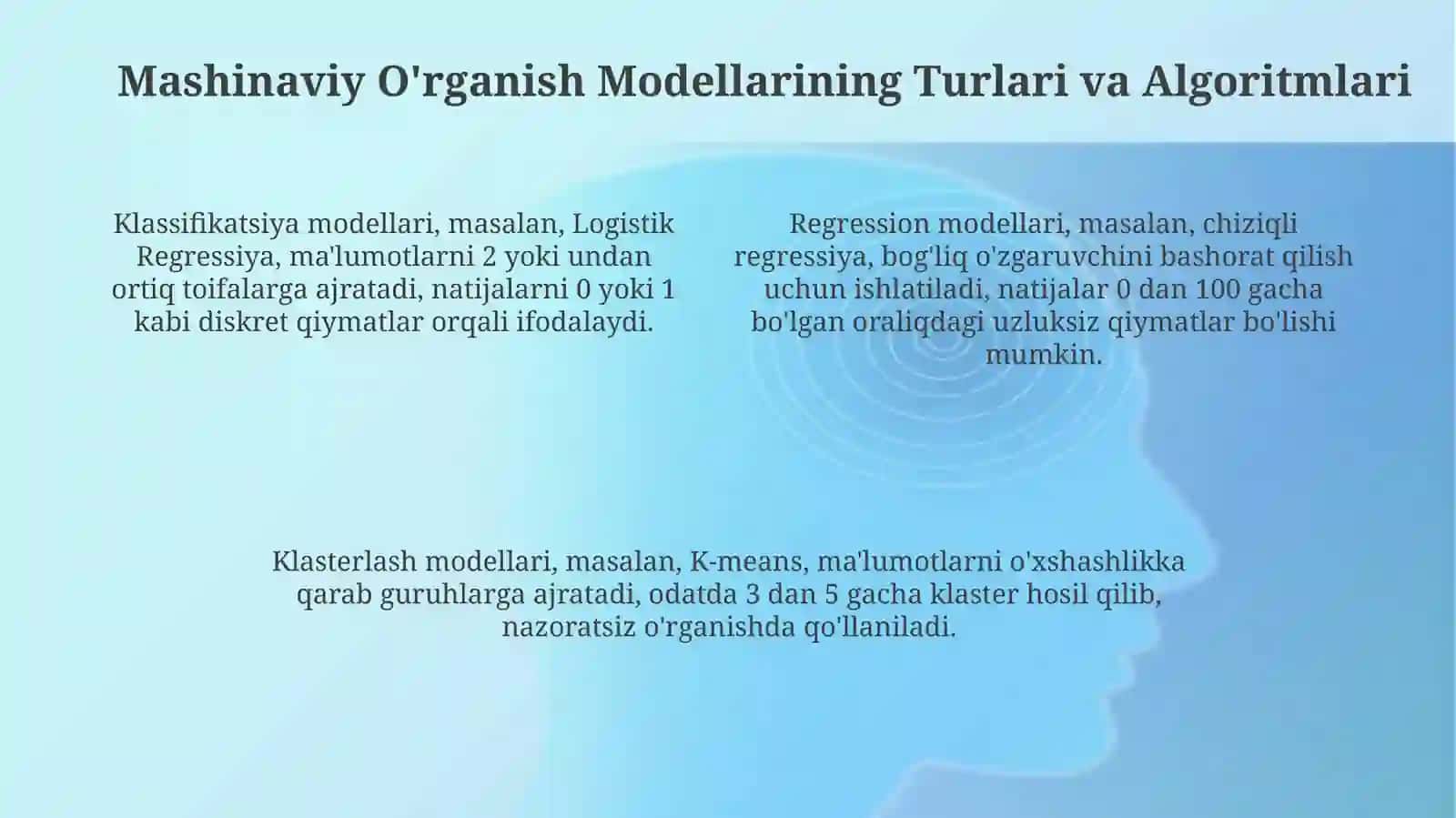 Mashina tajribasi modellari 4